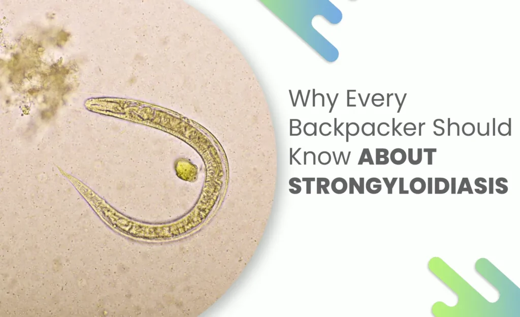 Strongyloides parasite under microscope