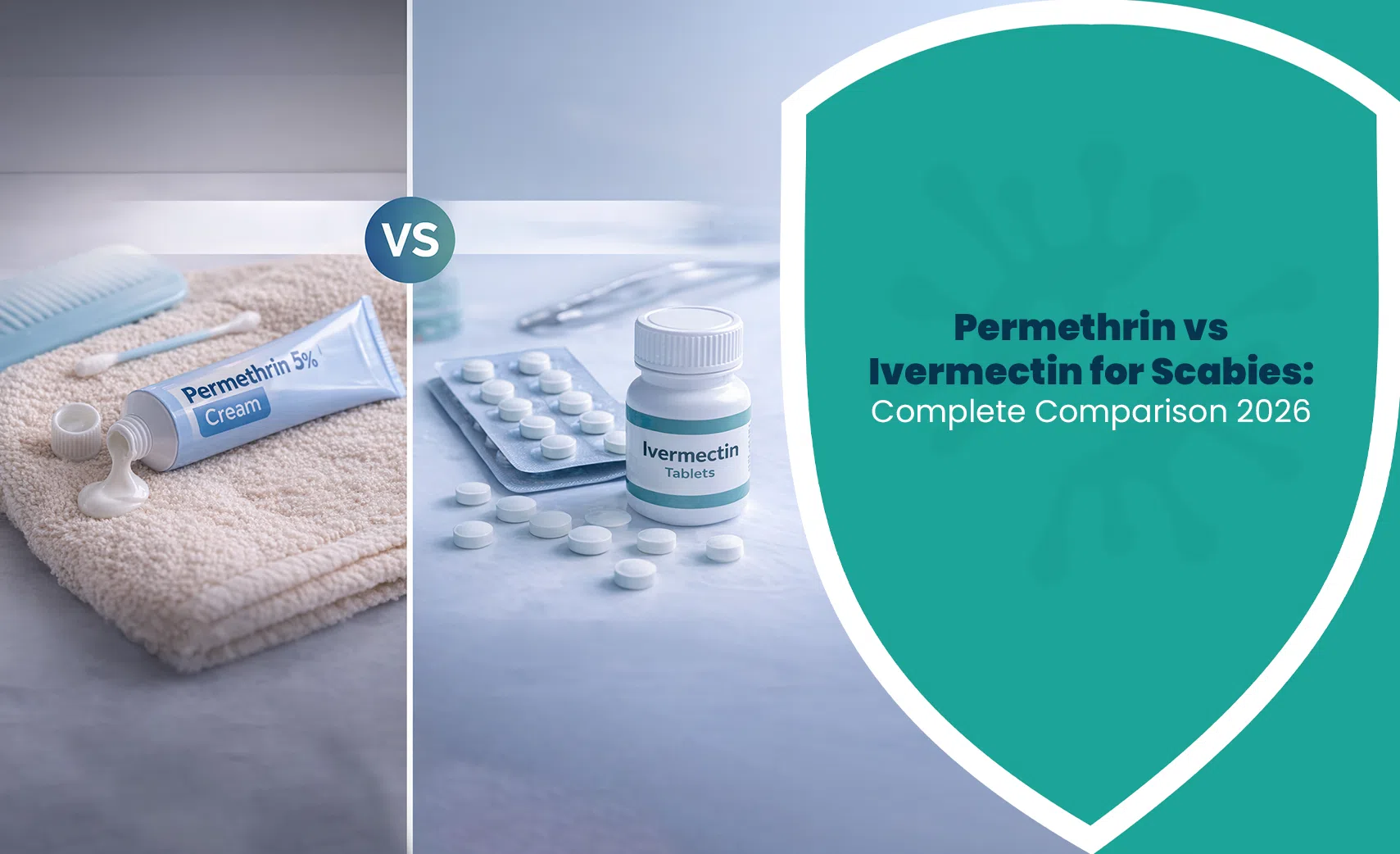 Scabies treatment comparison between permethrin cream and ivermectin tablets in 2026