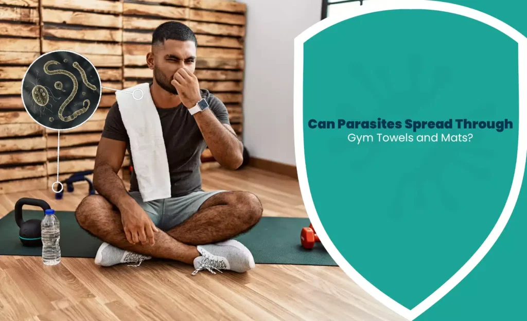 Gym Towel hygiene tips to reduce parasite spread from shared gym towels and mats